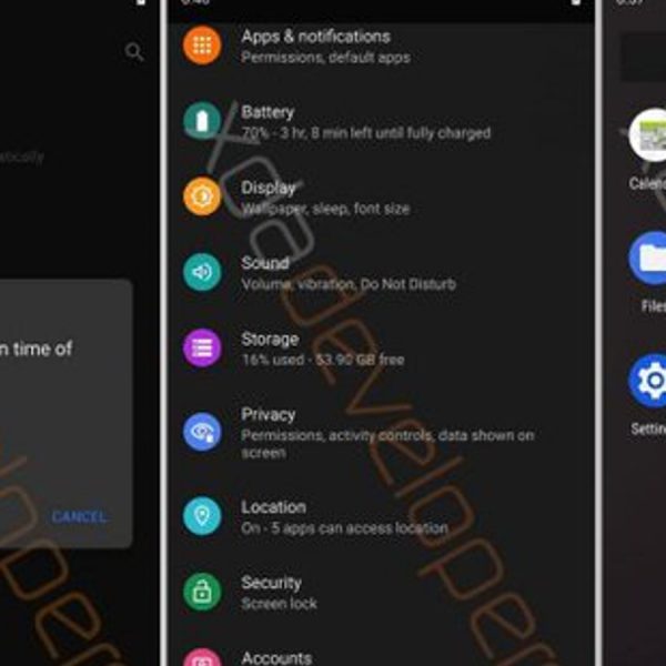 Sreenshots Dark Mode Android Q