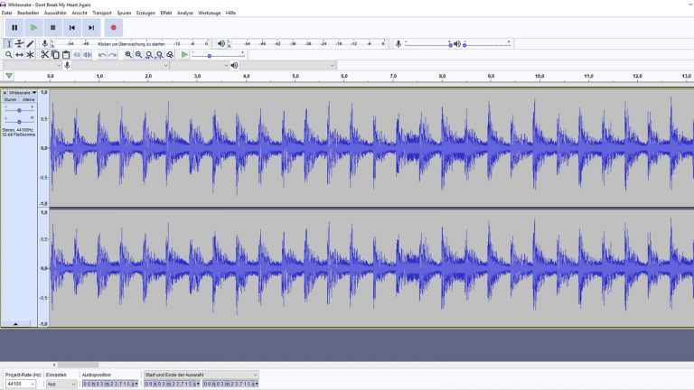 Audacity: Störgerausch abschneiden Track mit Audacity optimieren