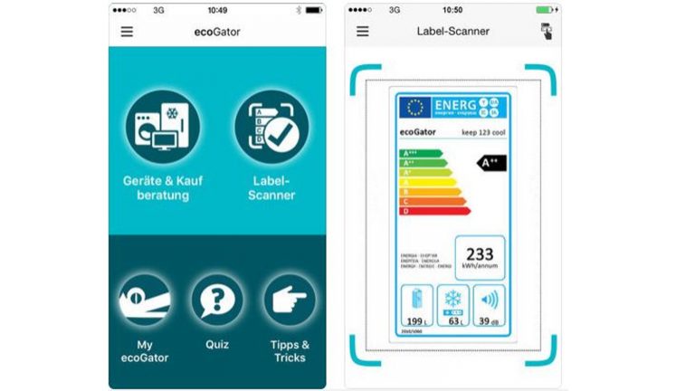 Energiespar-App ecoGator Screenshot