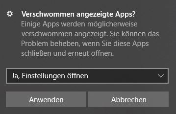 Windows 10 Schrift unscharf: Einstellungen für Apps anpassen