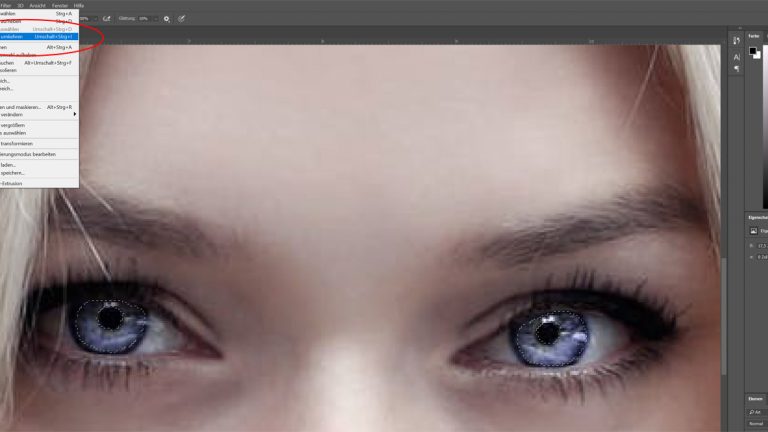 Photoshop: Auswahl umkehren Auswahl umkehren in Photoshop