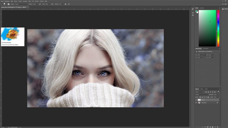 In Photoshop Augen f&auml;rben mit dem Pinsel-Tool