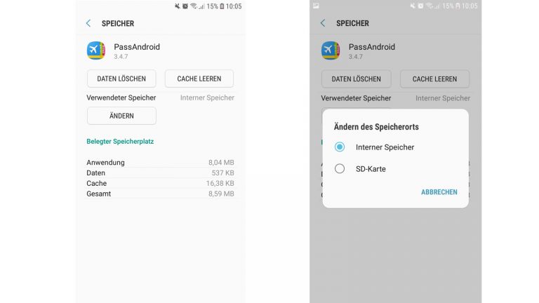 Android-App auf SD-Karte verschieben über Einstellungen