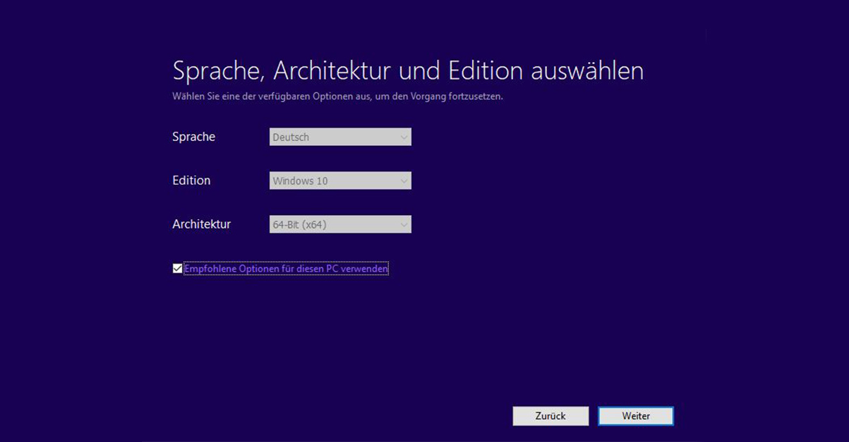 Windows 10 ISO erstellen Schritt für Schritt UPDATED