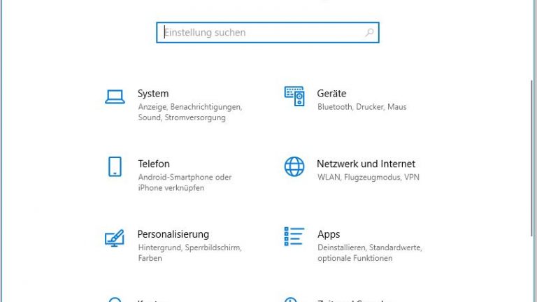 Windows-10-Fenster Einstellungen, um Netzwerk und Internet zu erreichen