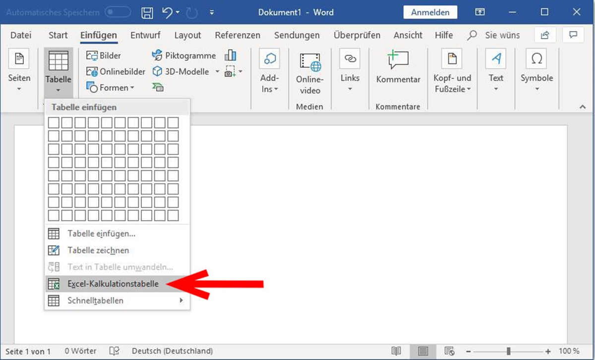 Große Excel Tabellen In Word Einfügen Excel-Tabelle in Word einfügen, bearbeiten, entfernen | UPDATED