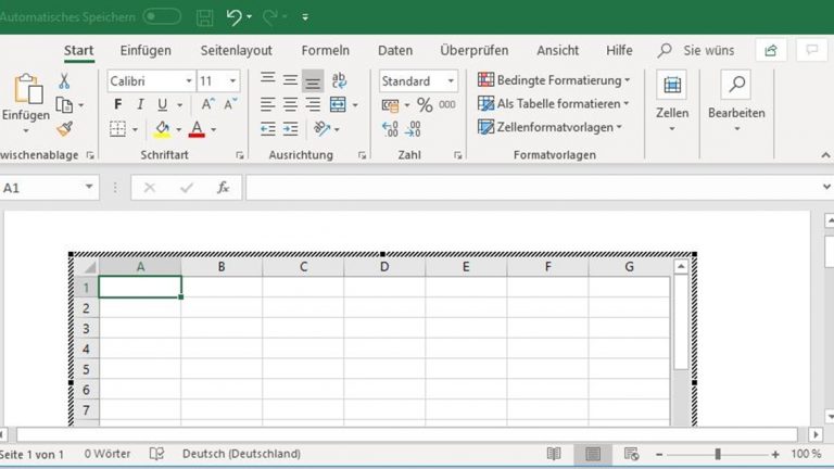 Excel-Tabelle in Word einfügen: Tabelle bearbeiten