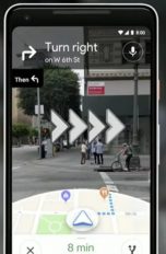 Screenshot von Google Maps AR Navigation