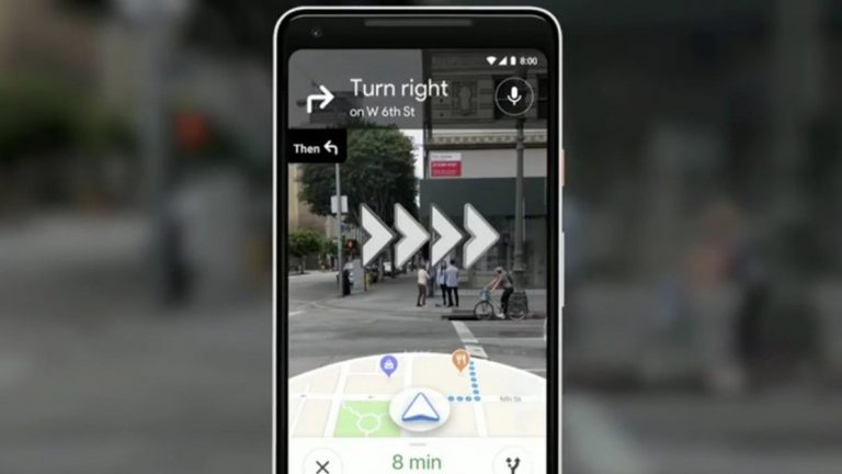 Screenshot von Google Maps AR Navigation