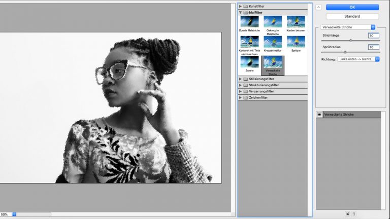 Bild mit Filtern bei Photoshop stilisieren