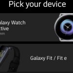 Samsung App mit Wearable-Abbildungen