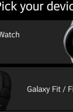 Samsung App mit Wearable-Abbildungen
