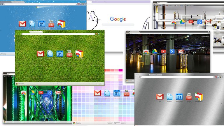 Mehrere Google Themes über- und nebeneinander