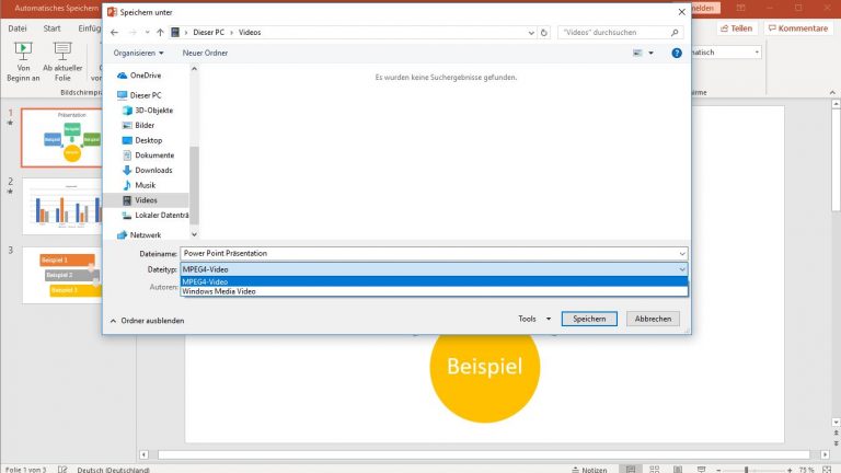 PowerPoint Endlosschleife: Präsentation im Videoformat abspeichern
