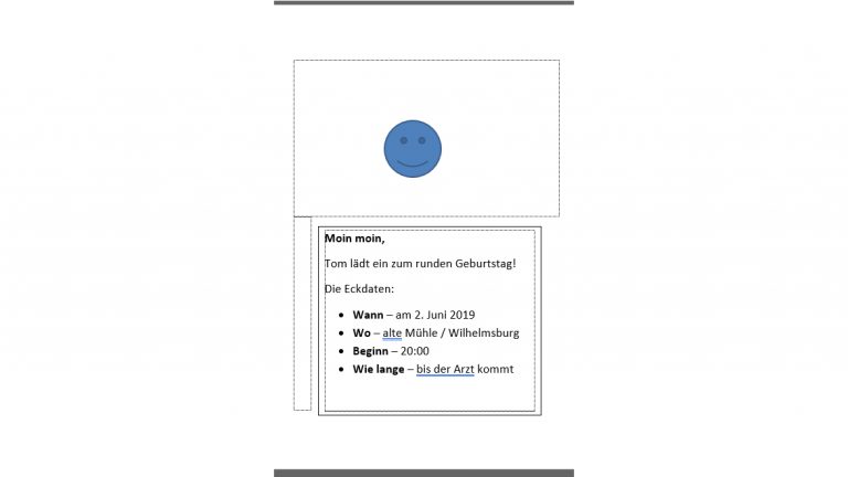 Flyer erstellen: Dritte Spalte
