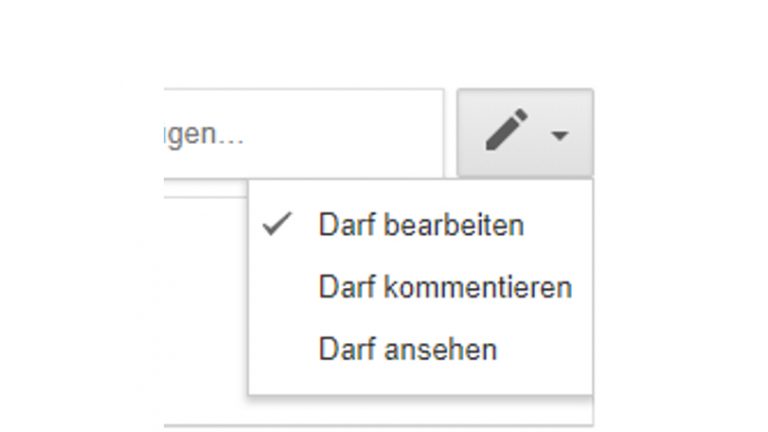 Google Docs erstellen: Freigabe Optionen