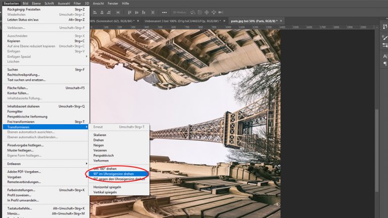 Bild bei Photoshop transformieren