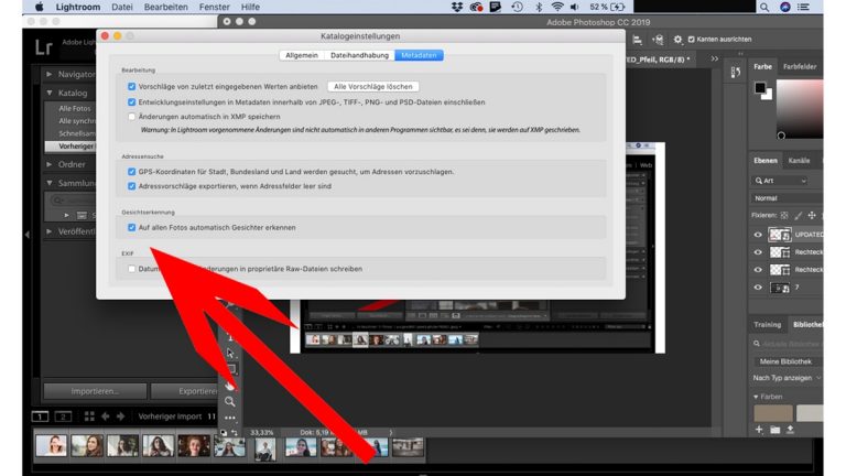 Lightroom Gesichtserkennung ausschalten Lightroom-Gesichtserkennung wieder ausschalten