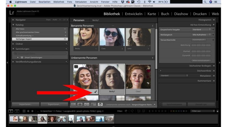Lightroom Gesichtserkennung bestätigen Lightroom-Gesichtserkennung bestätigen
