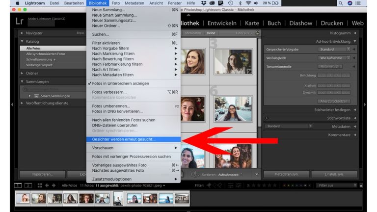 Lightroom Gesichtserkennung: Gesichter erneut suchen Lightroom-Gesichtserkennung: Erneut suchen