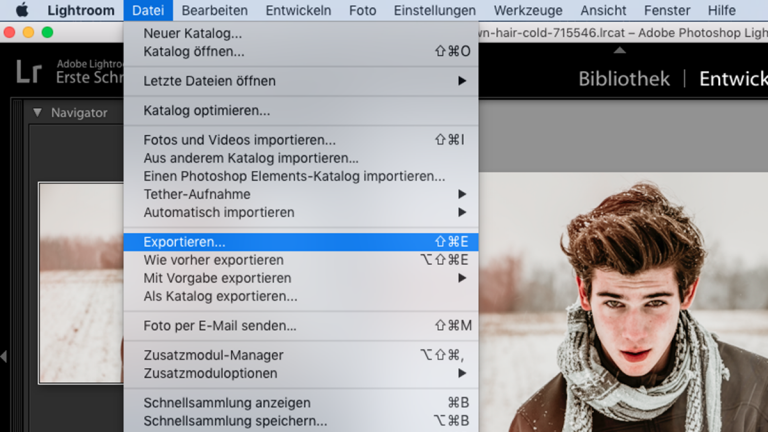 Lightroom Portrait exportieren Lightroom: Bild exportieren