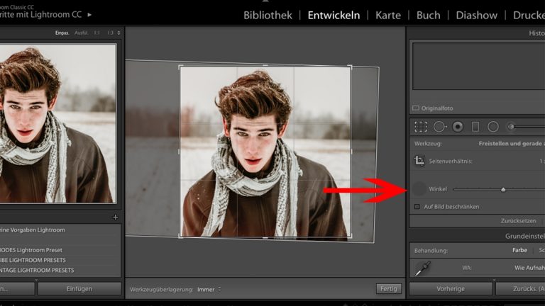 Lightroom Portrait: Foto begradigen Lightroom: Foto begradigen