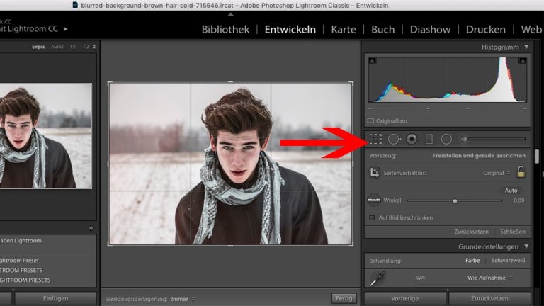 Lightroom: Foto zuschneiden