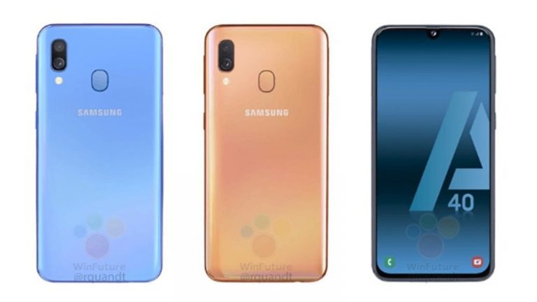 Renderbilder Samsung Galaxy A40