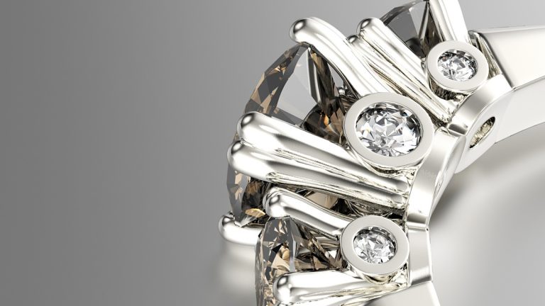 Schmuck fotografieren: RAW Format Diamantring Ausschnitt Detail