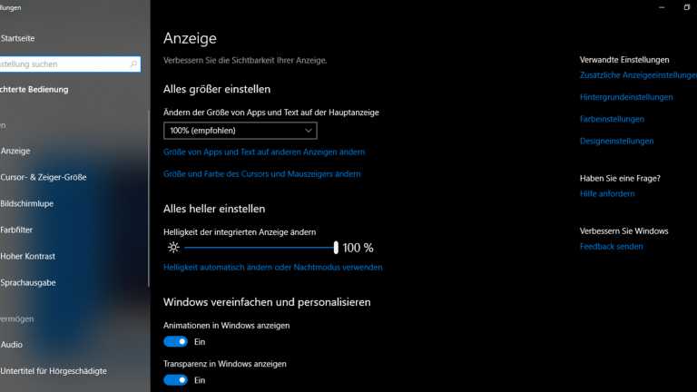 Fenster des Hilfsprogramm-Managers unter Windows 10