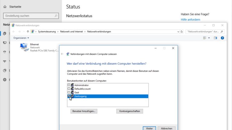 Windows 10 als VPN-Server einrichten Screenshot