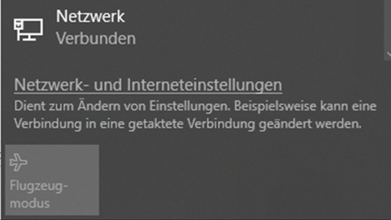 WLAN-Repeater einrichten: Windows-10-Netzwerk Windows-10-Fenster Netzwerksymbol