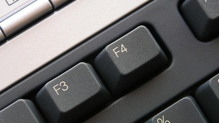 F-Tasten auf der Tastatur Großaufnahme