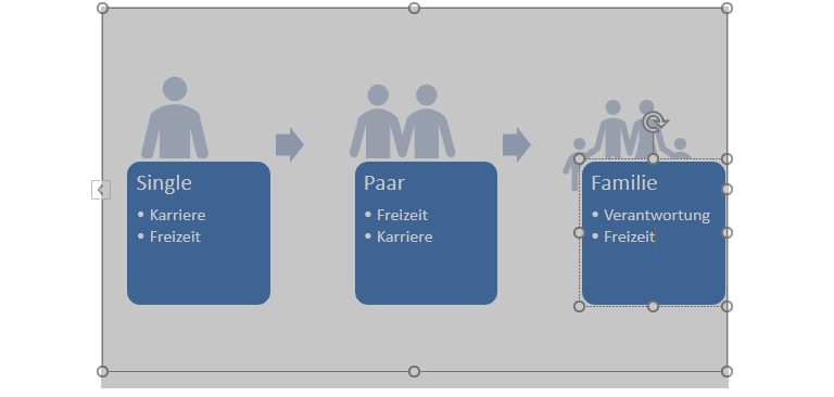 Flussdiagramm in Word: Markiertes Feld Word-Dokument mit Flussdiagramm und markiertem Feld