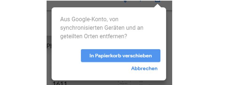 Google-Fotos-Fenster In Papierkorb verschieben