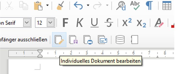 LibreOffice-Fenster Symbol Individuelles Dokument bearbeiten