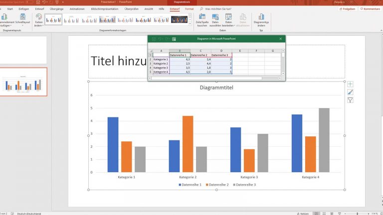 Diagramm erstellen in PowerPoint: Mit Office 365 in wenigen Schritten möglich