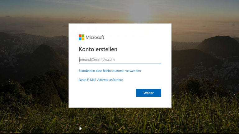 Microsoft-Konto erstellen