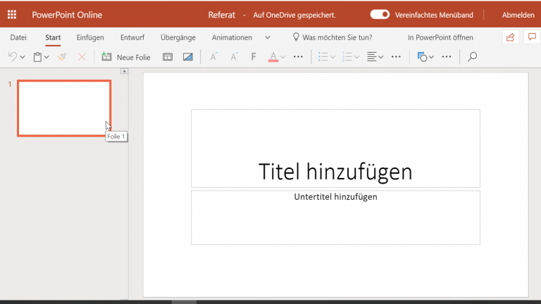 PowerPoint-Online-Präsentation erstellen