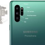 Note10 in gr&uuml;n mit angeblichem Kamera-Set-up