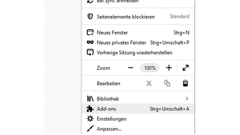 Firefox-Kontextmenü Add-ons