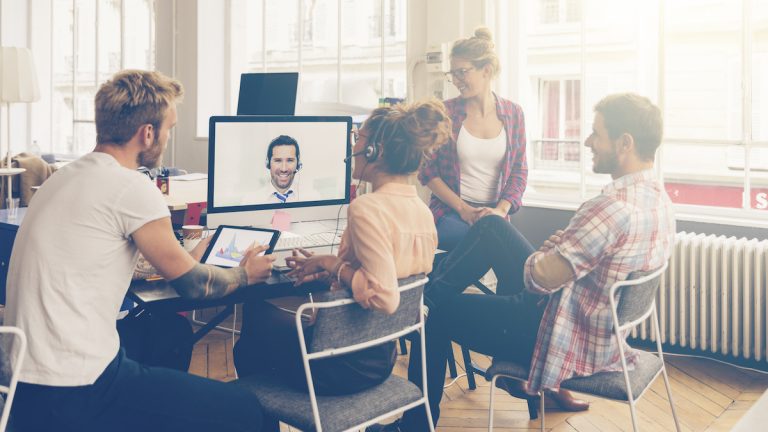 Skype Screen Sharing: Kollegen
