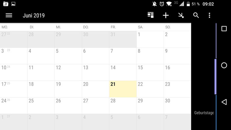 Kalender-App f&uuml;r Android Business Calendar 2 als Screenshot