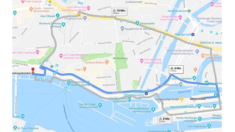Google Maps Anzeige Route