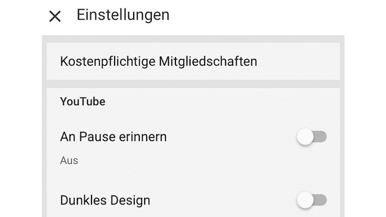 Nachtmodus von YouTube in der App: einfach das dunkle Design einschalten