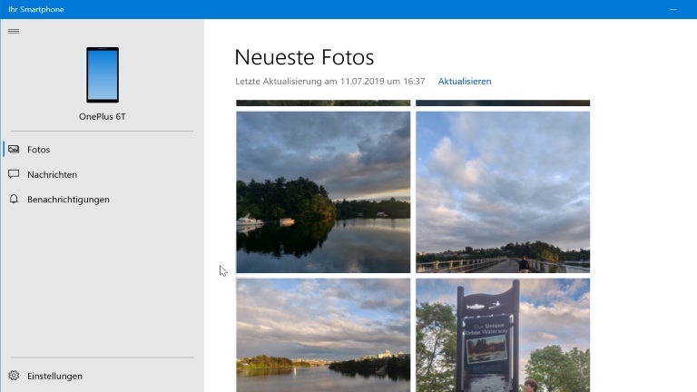 Screenshot Windows-10-App Ihr Smartphone