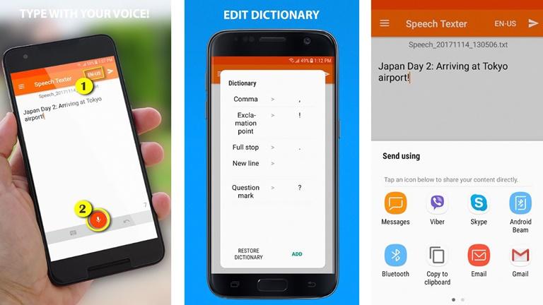 Screenshot SpeechTexter-App Play Store