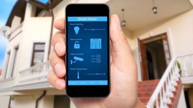 Smart-Home-Sicherheitssystem auf dem Smartphone