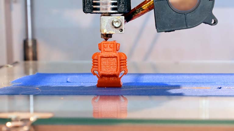 3D-Drucker drucken reale Gegenstände