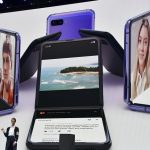 Das Samsung Galaxy Z Flip bei seiner Vorstellung.